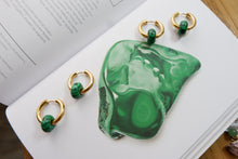 Load image into Gallery viewer, THE MALACHITE HOOPS.