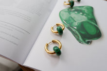 Load image into Gallery viewer, THE MALACHITE HOOPS.