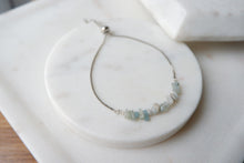 Load image into Gallery viewer, Aqua Marine "DREA" tumbled stone necklace and bracelets.