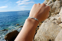 Load image into Gallery viewer, Aqua Marine "DREA" tumbled stone necklace and bracelets.