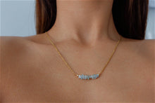 Load image into Gallery viewer, Aqua Marine "DREA" tumbled stone necklace and bracelets.