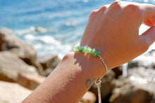 Load image into Gallery viewer, Emerald "SENTA" tumbled stone necklace and bracelets.