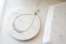 Load image into Gallery viewer, Blue lace Agata "VERA" tumbled stone necklace and bracelets