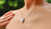 Load image into Gallery viewer, Amazonite RAW 18k. gold plated Necklace