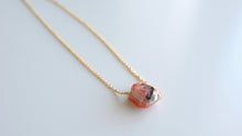 Load image into Gallery viewer, CARNELIAN RAW 18k. Gold plated necklace.