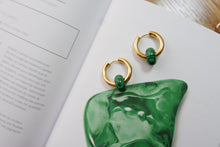 Load image into Gallery viewer, THE MALACHITE HOOPS.
