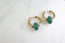 Load image into Gallery viewer, THE MALACHITE HOOPS.
