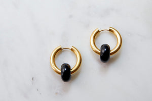 THE BLACK ONYX HOOPS