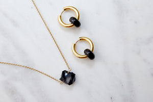 THE BLACK ONYX HOOPS